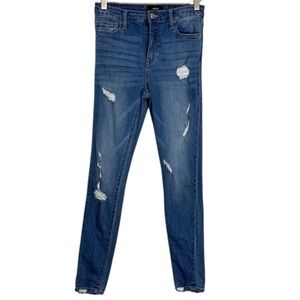 Vervet Blue Distressed Stretch Skinny Jeans Women’s Size 27
